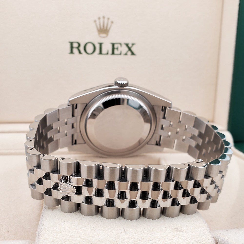 Rolex Datejust 36mm Silver Index Steel Jubilee Watch 116200 Box Papers