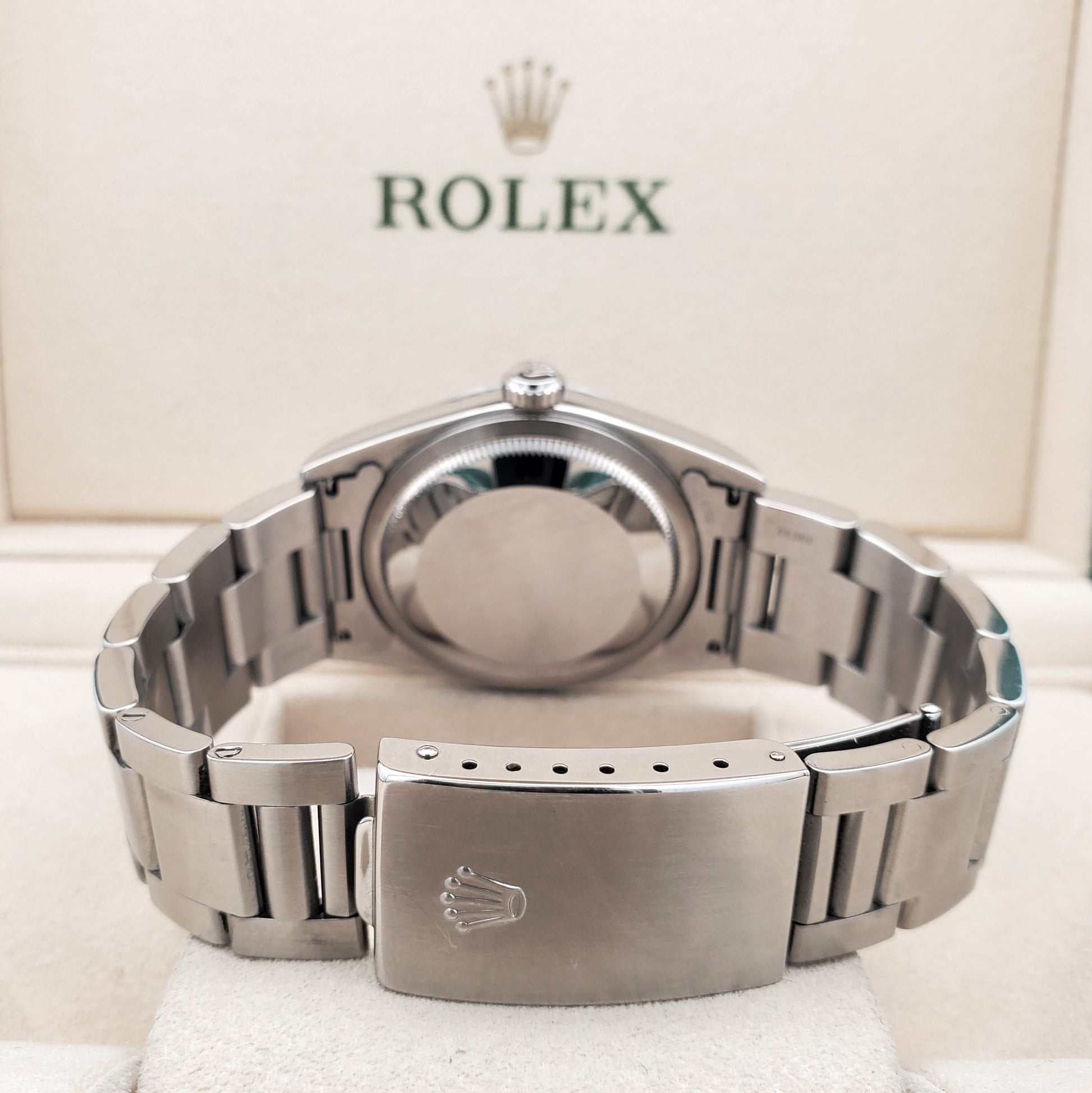 Rolex Datejust 36mm Blue Roman Dial Steel Oyster Watch 16200 Box Papers