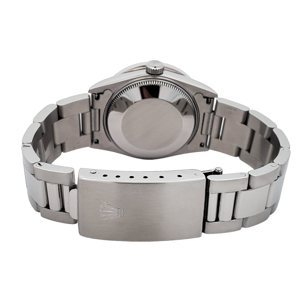 Rolex Datejust Midsize 31mm Black Roman Dial 2.1ct Diamond Bezel/Lugs Oyster Watch