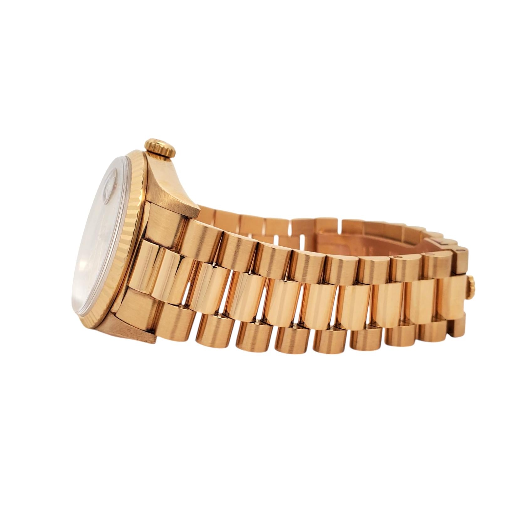 Rolex President Day-Date 36mm Factory Ruby Milliard Diamond Gold Box Papers