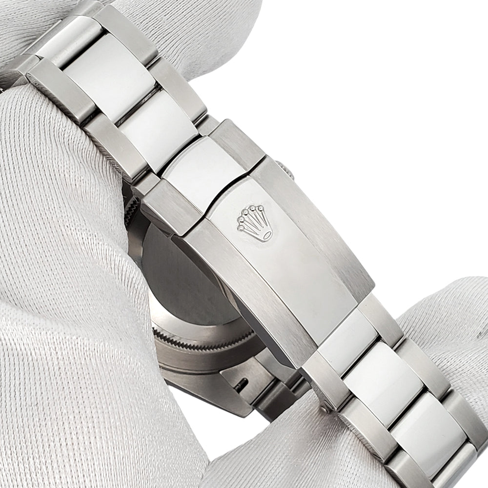 Rolex Datejust 41 126300 White Roman 2.4CT Diamond Bezel Steel Oyster Watch Box Papers