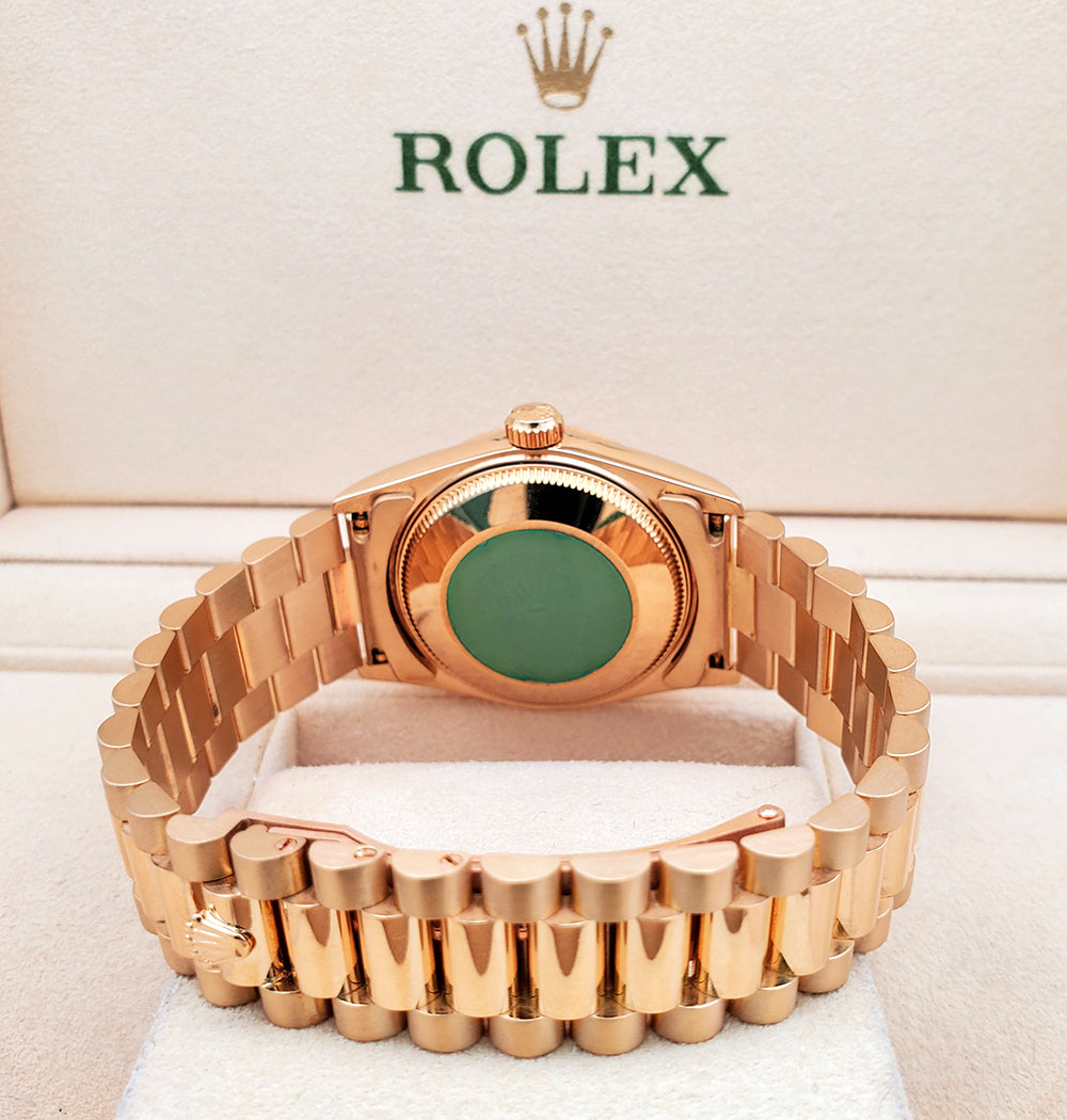 Rolex President Datejust 31mm Factory Champagne Diamond Yellow Gold midsize Watch 68278 Box Papers