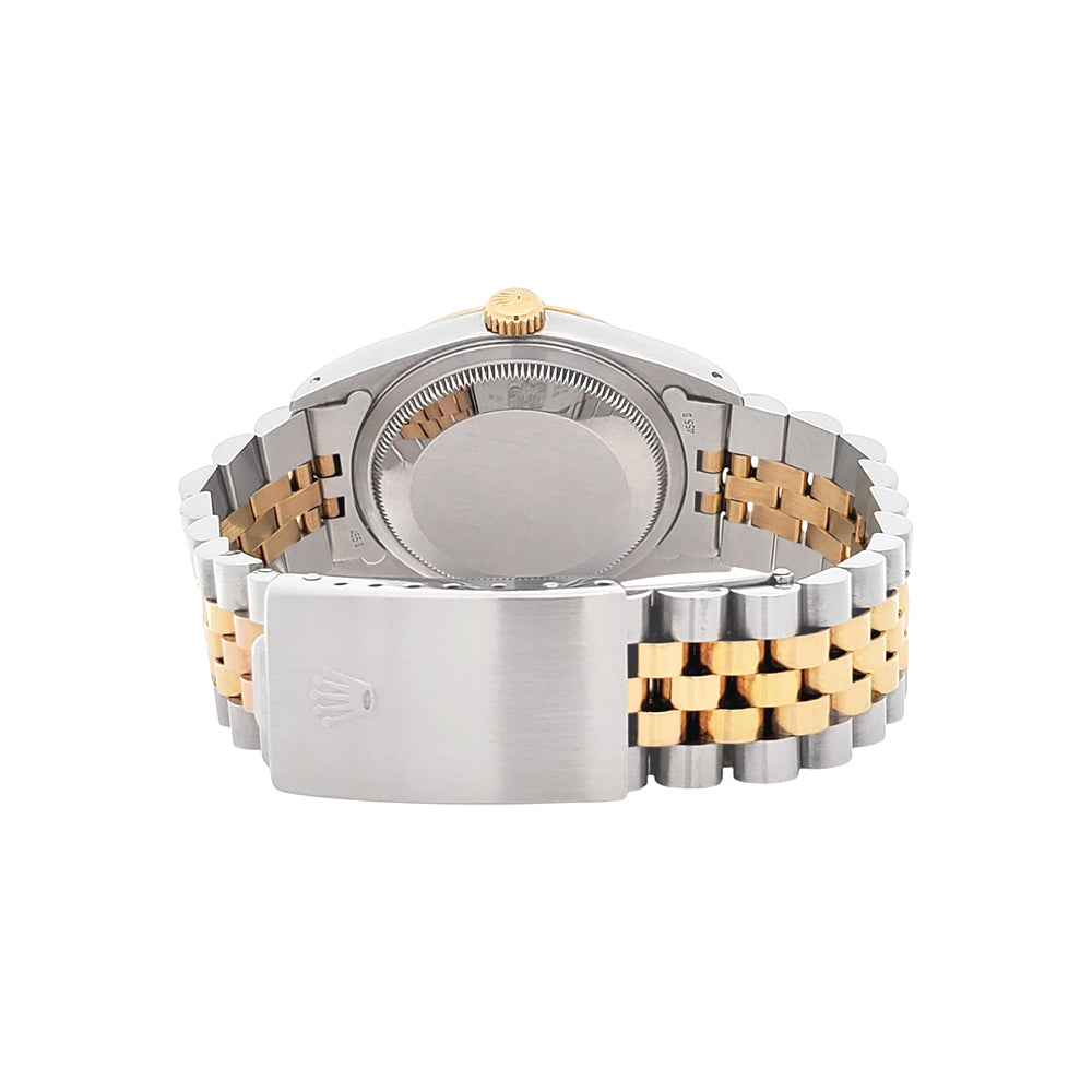 Rolex Datejust 36mm 16233 Factory Champagne Diamond Jubilee Dial 2-tone Yellow Gold/Steel Watch