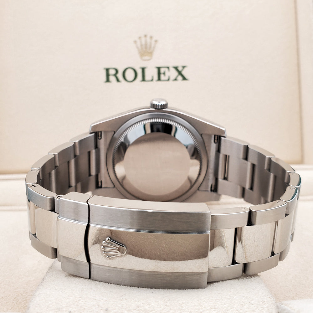 Rolex Datejust 36mm Gray Roman Steel Jubilee Watch 116200 Box Papers