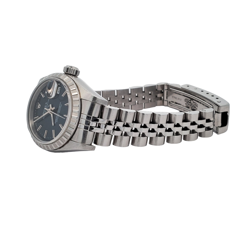 Buy Rolex Oyster Perpetual Lady Date 26mm 79240 Blue Dial Watch