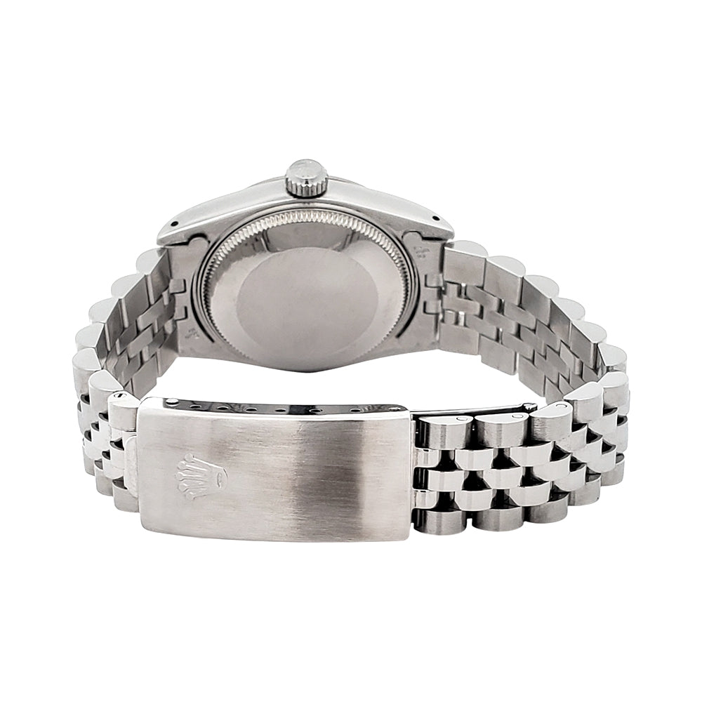 Rolex Datejust White Gold Fluted Bezel Jubilee Arabic Dial Steel 31mm Watch 68274