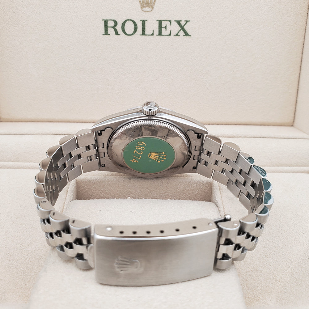 Rolex Datejust 31mm White Roman Dial White gold Fluted Bezel Jubilee Watch 68274