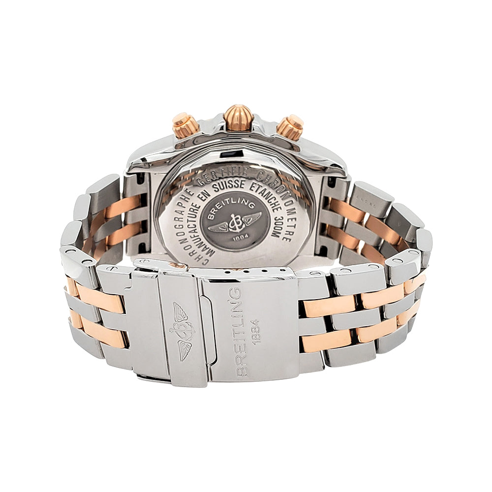 Breitling Chronomat Evolution 2-Tone Rose Gold/Steel Blue Dial 44mm Watch C13356