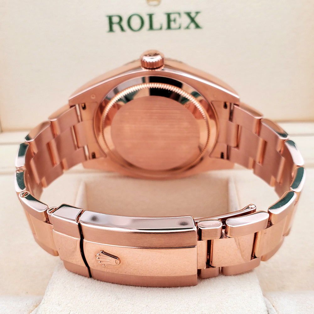2016 Rolex Sky-Dweller 42mm Chocolate Arabic Dial Rose Gold Watch 326935 Box Papers