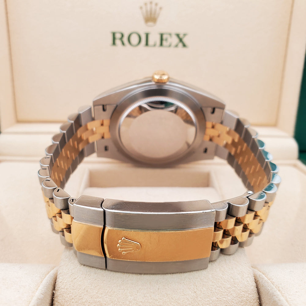 Rolex Datejust 41 126333 Champagne Dial Yellow Gold/Steel Fluted Jubilee Watch 2021 Box Papers