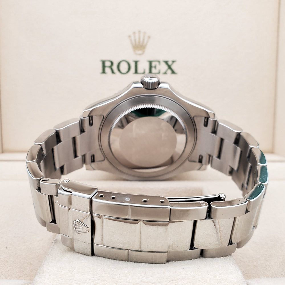 Rolex Yacht-Master 40mm Platinum Bezel Steel Watch 16622 Box Papers/Service card
