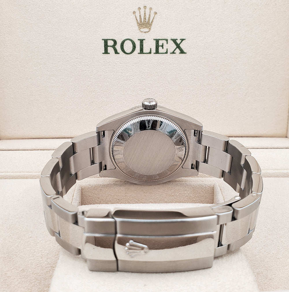 Rolex Datejust 31mm Black Index Steel Oyster Watch 178240 Box Papers