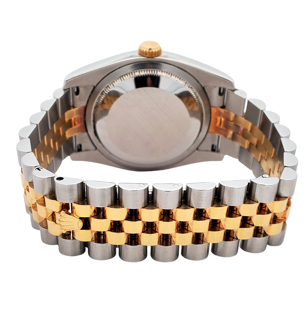 Rolex Datejust 36mm 2-Tone Yellow Gold/Steel Champagne Index Jubilee Watch 116233 Box papers