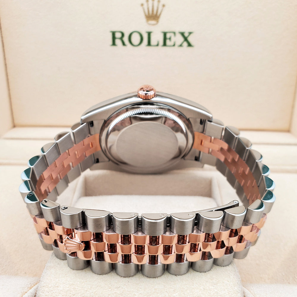 Rolex Datejust 36mm 116231 Factory Pink Diamond Dial 2-Tone Rose Gold Fluted Jubilee Watch