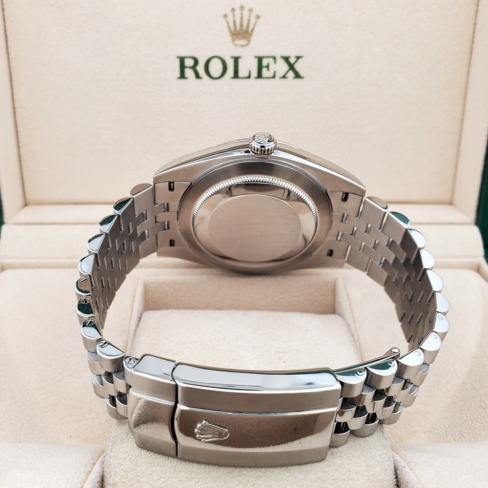 2022 Rolex Datejust 41mm Mint Green Dial Fluted White Gold/Steel Jubilee Watch 126334 Box Papers