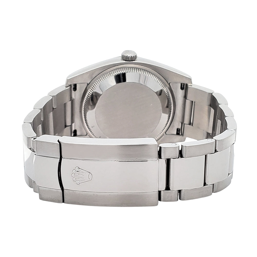 Rolex Oyster Perpetual Date 34mm 115200 White Roman Dial Steel Oyster Watch