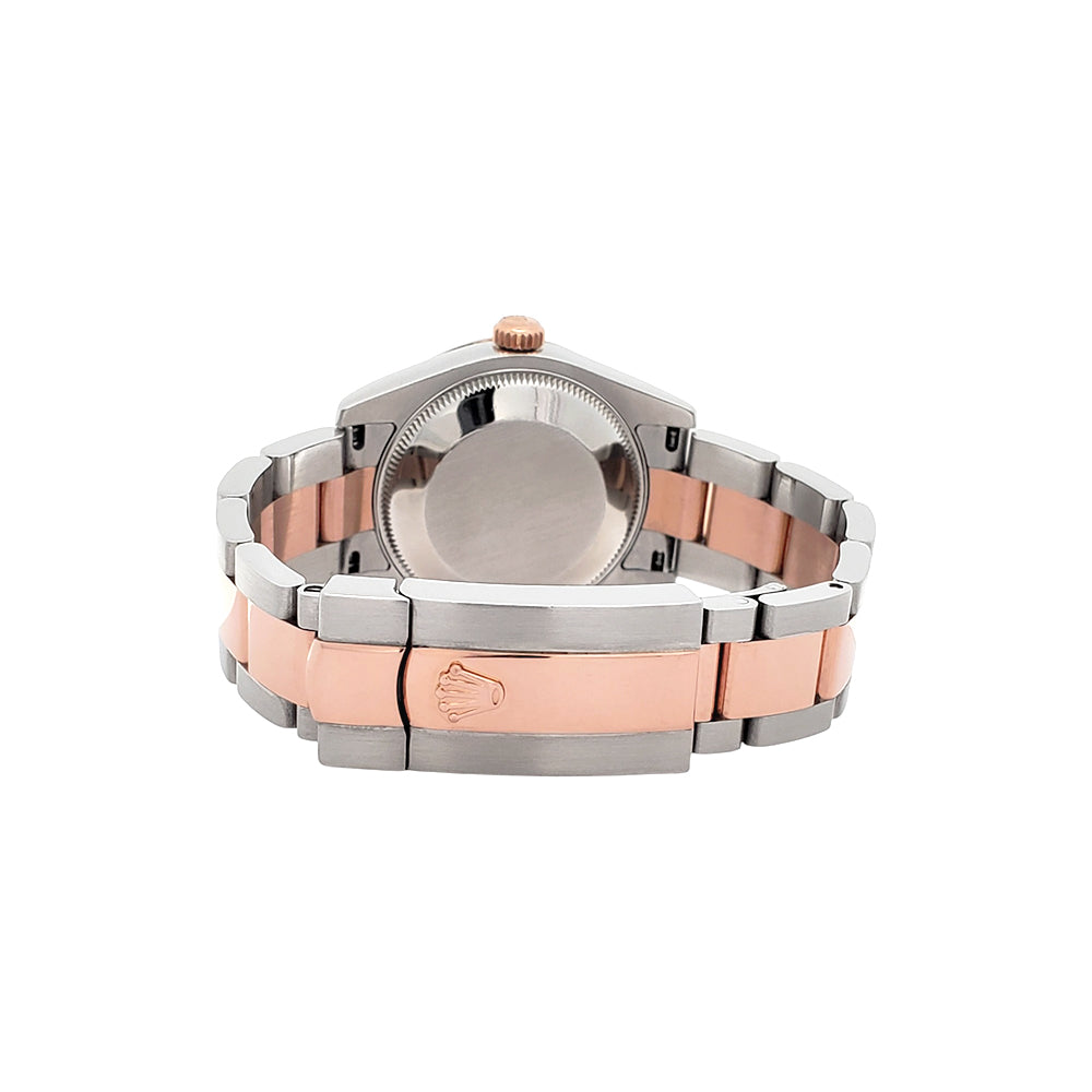 Rolex Datejust 31mm 2-tone Rose Gold/Steel Factory Scattered Diamond Bezel Chocolate VI Roman Watch 178341