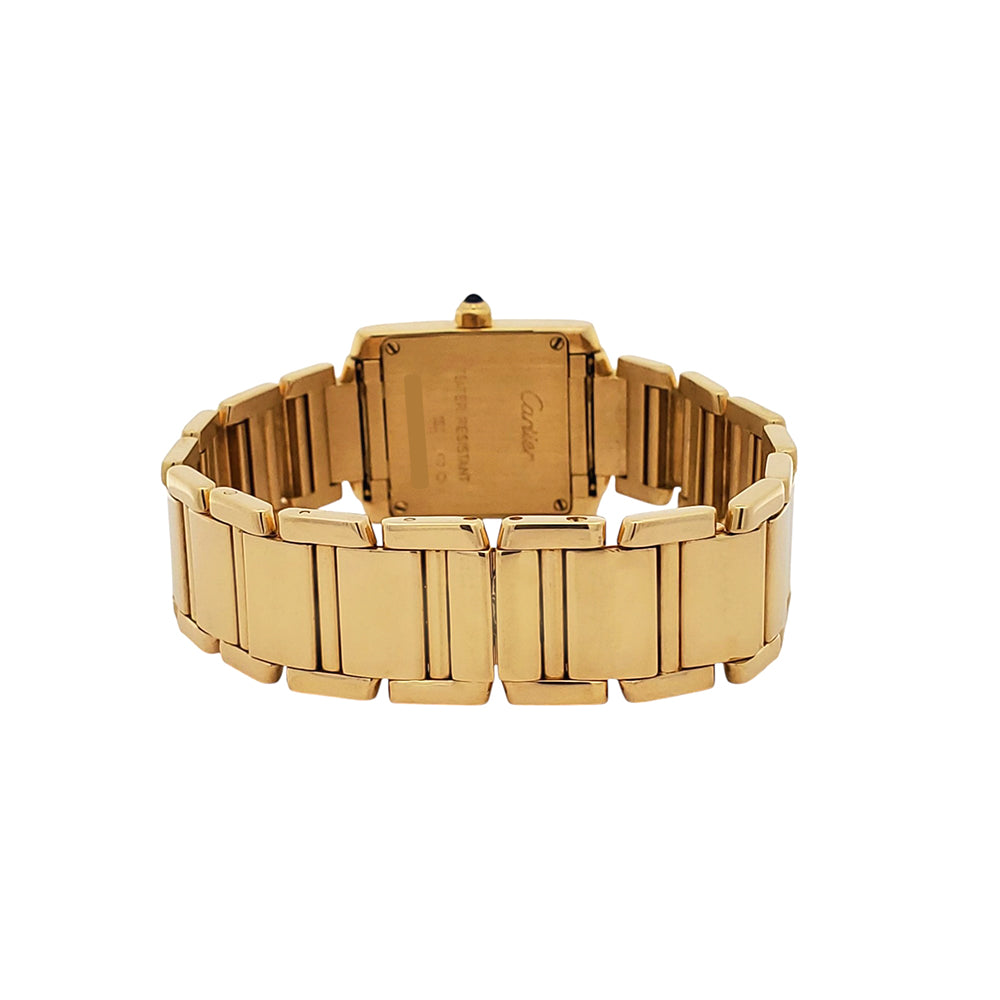 Cartier Tank Francaise Small 20mm Yellow Gold Roman Ladies Watch W50002N2 Box Booklet