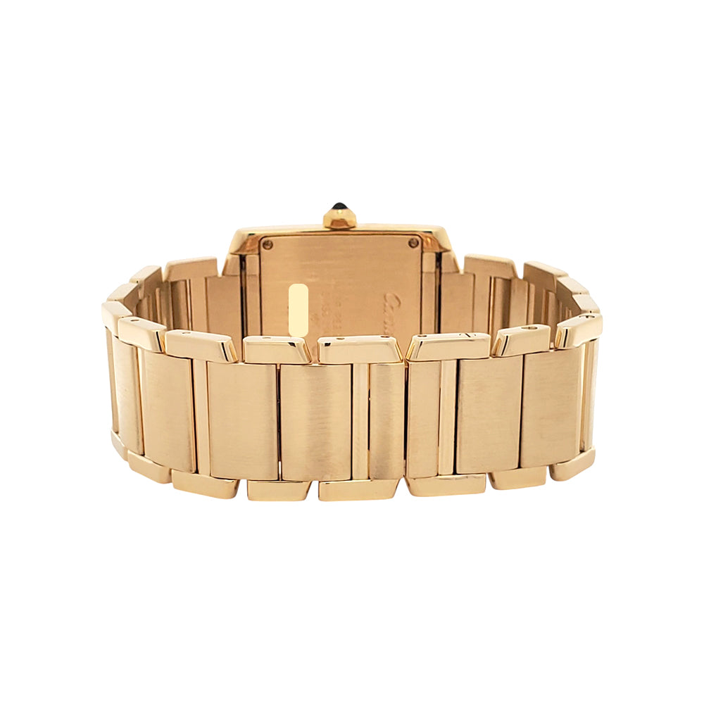 Cartier Tank Francaise Midsize 25mm Yellow Gold Roman Ladies Watch W50003N2 1821 Travel Box/Booklet