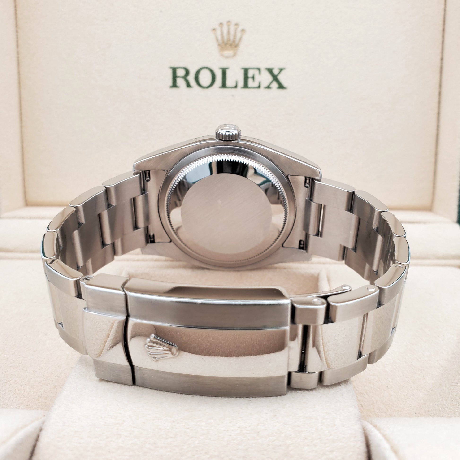 Rolex Datejust Black Index 36mm 116200 Steel Oyster Watch Box Papers