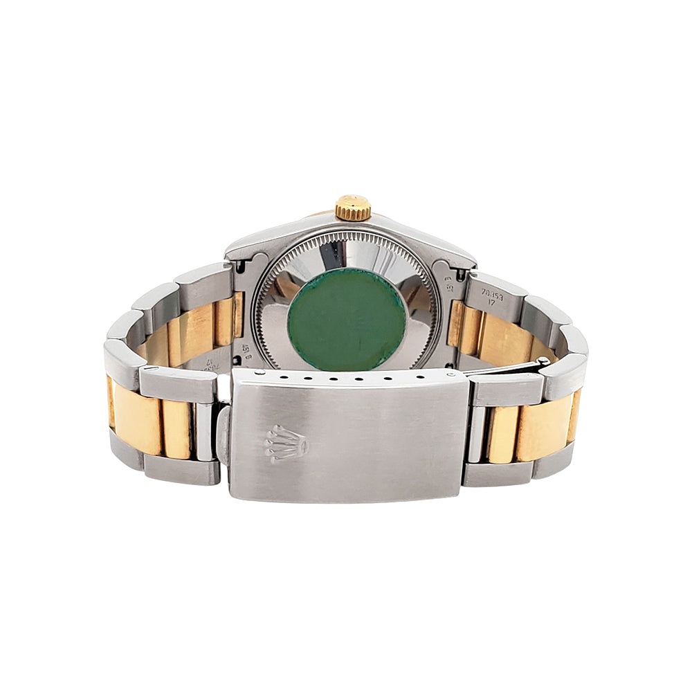 Rolex Datejust 31mm 2-tone White Roman Dial Oyster Watch 68243 Papers