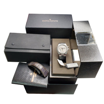 Vacheron Constantin Overseas Dual Time 42mm Slate Grey Dial Titanium Bezel 47450/000W/9511 Watch Full Set
