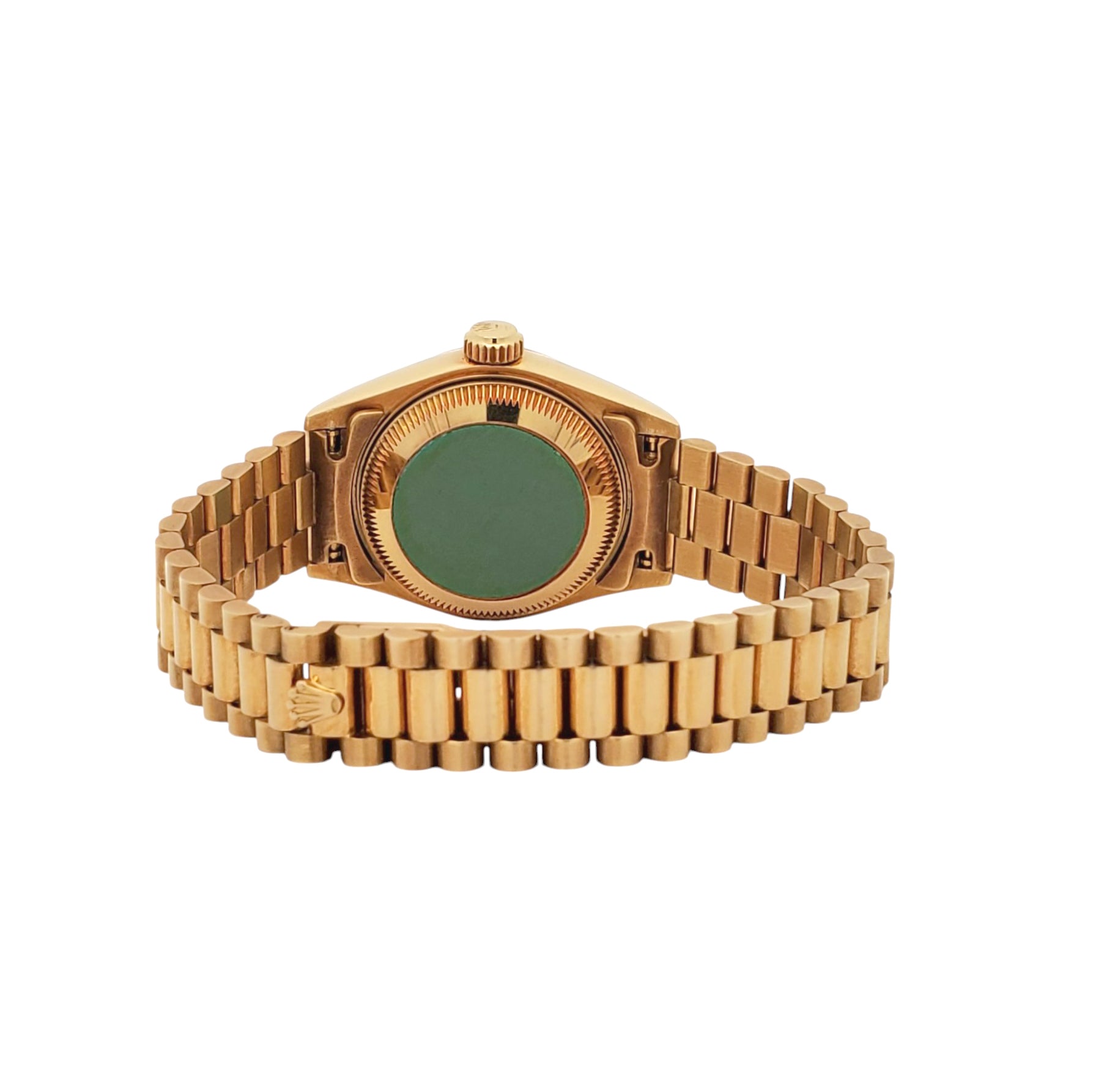 Rolex President Ladies 26mm Factory Champagne Diamond Dial Yellow Gold Watch 69178