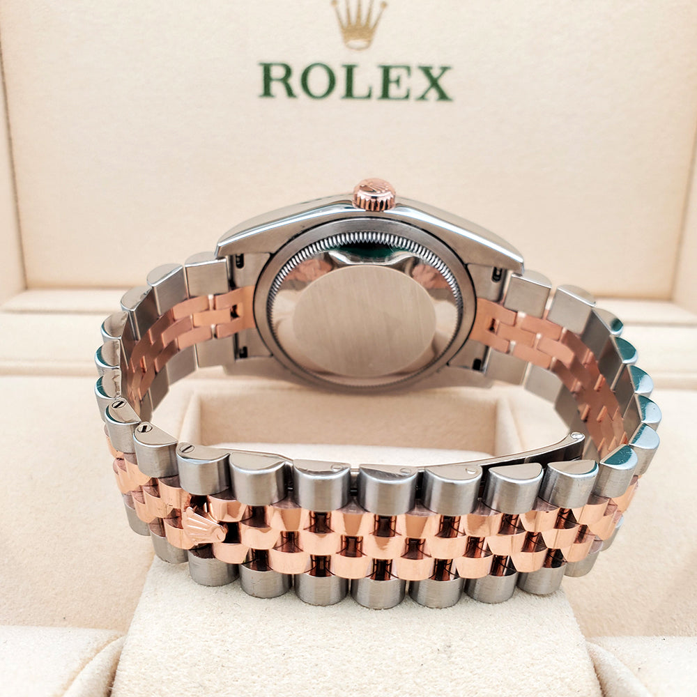 Rolex Datejust 36mm Factory Pink Roman 2-tone Rose Gold/Steel Jubilee Watch 116231