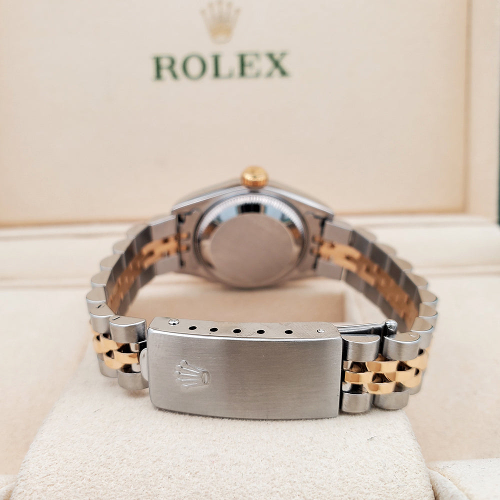 Rolex Datejust 26mm 2-Tone Champagne Roman Dial Yellow Gold/Steel Jubilee Watch 69173 Box papers