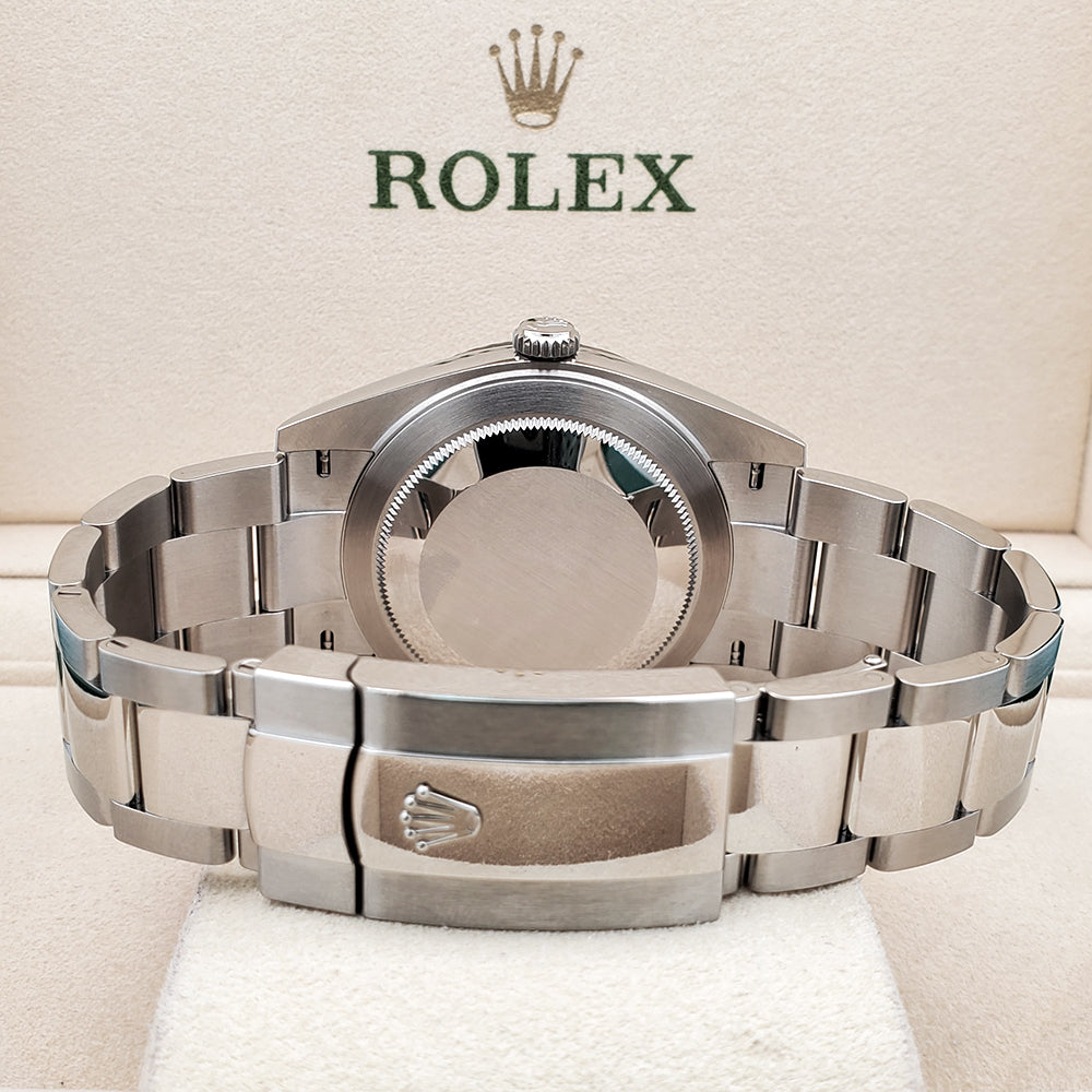 2024 Unworn Rolex Datejust 41 Silver Index White Gold Fluted Bezel  Oyster Watch 126334 Box Papers