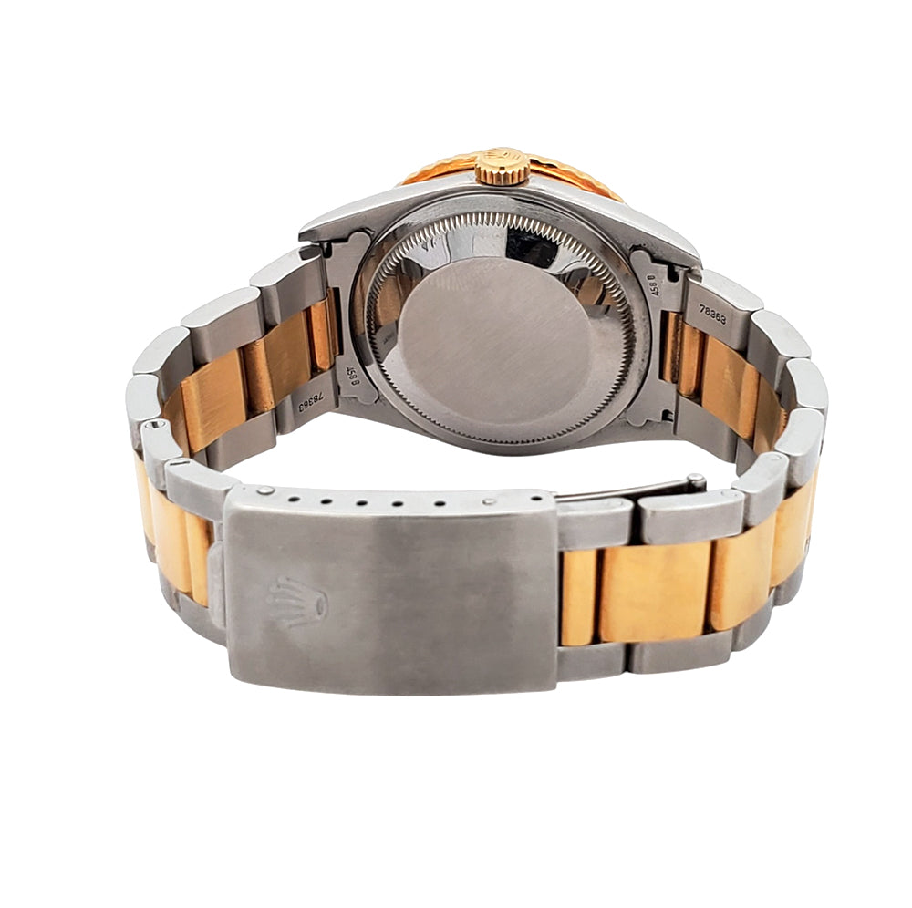 Rolex Datejust Turn-O-Graph 36mm Blue Index Oyster Yellow Gold/Steel Watch 16263 Box Papers