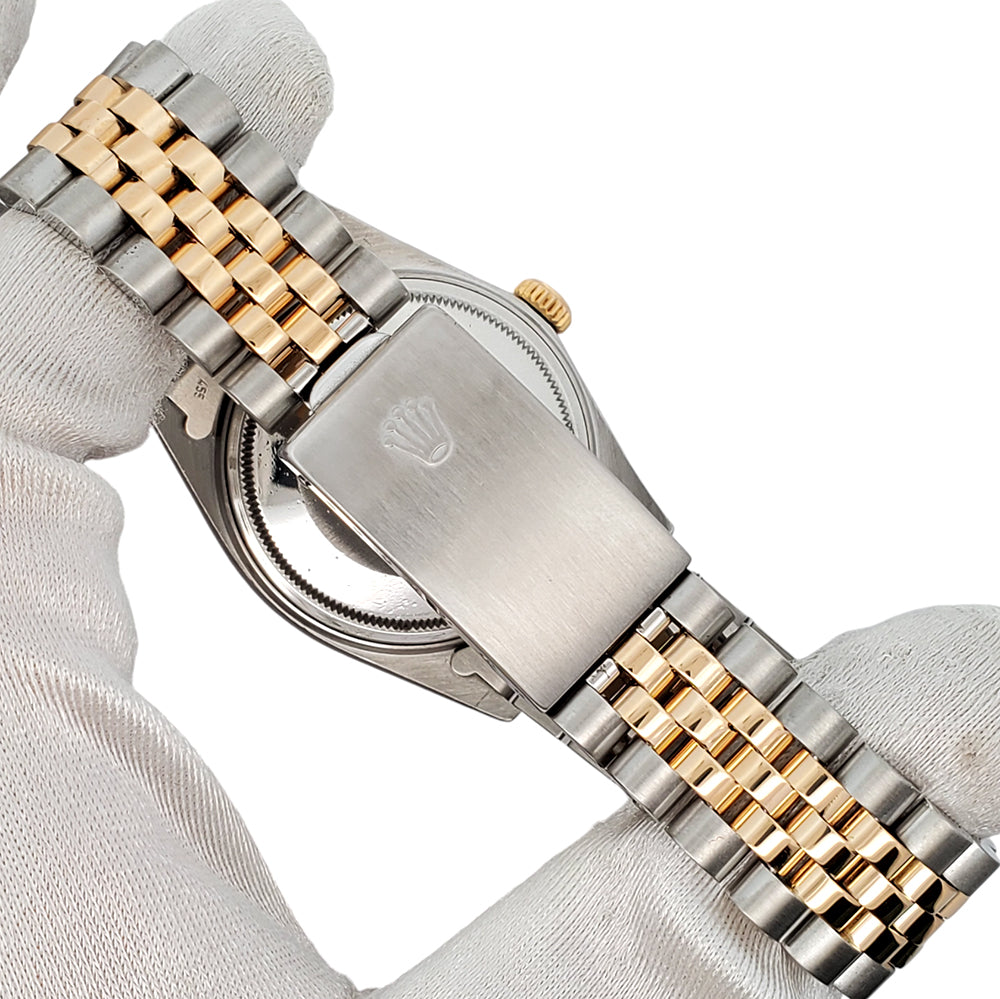 Rolex Datejust 36mm Factory Champagne Diamond Dial Watch 16013