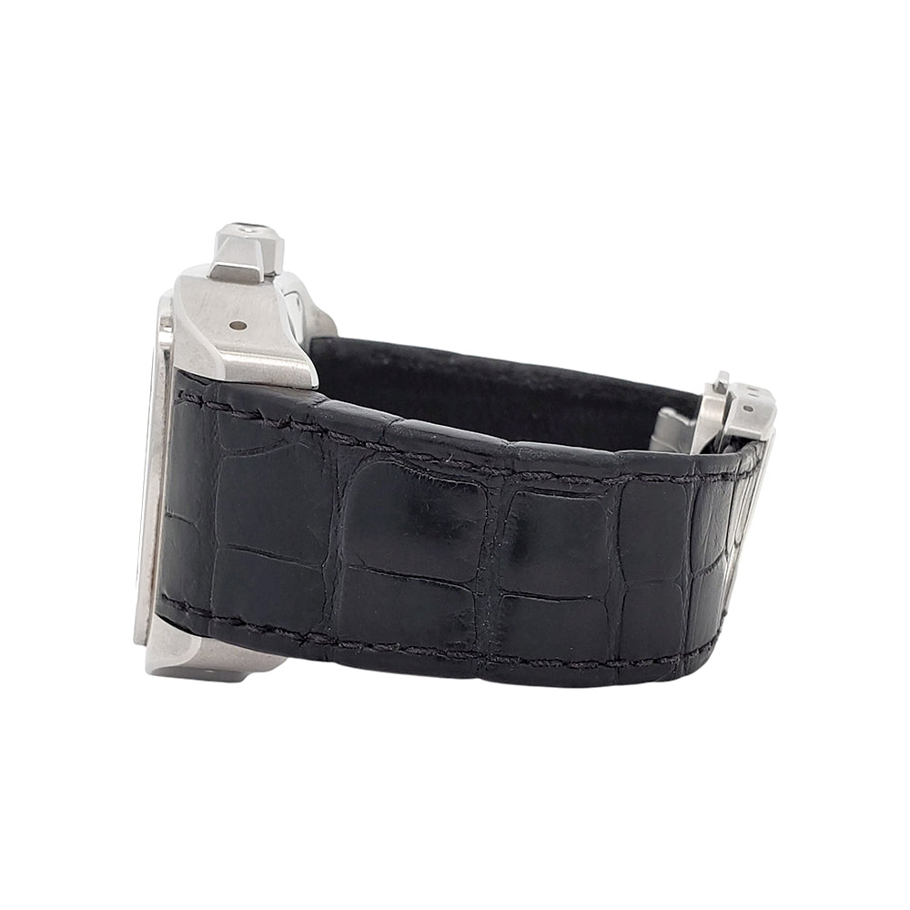 Cartier Santos 100 XL Chronograph White Roman Dial Stainless Steel Watch W20090X8 2740 Papers