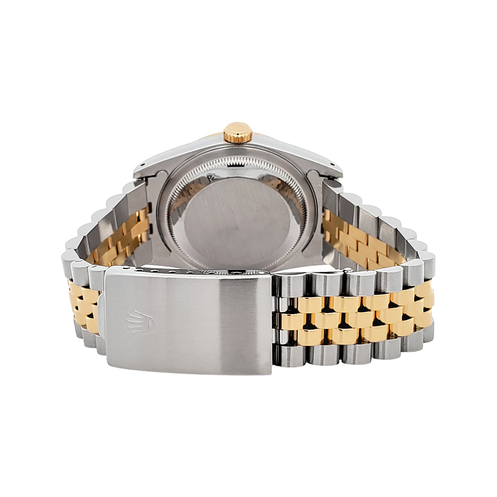 Rolex Datejust 36mm 16233 Factory Champagne Diamond Dial Yellow Gold/Steel Watch