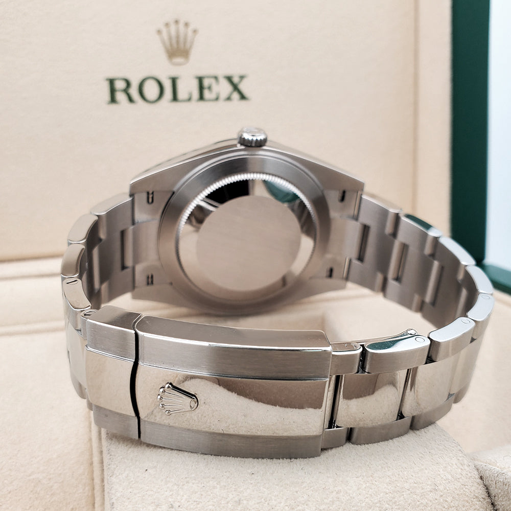 Rolex Datejust 41 126334 White Index White Gold Fluted Bezel Steel Oyster Watch