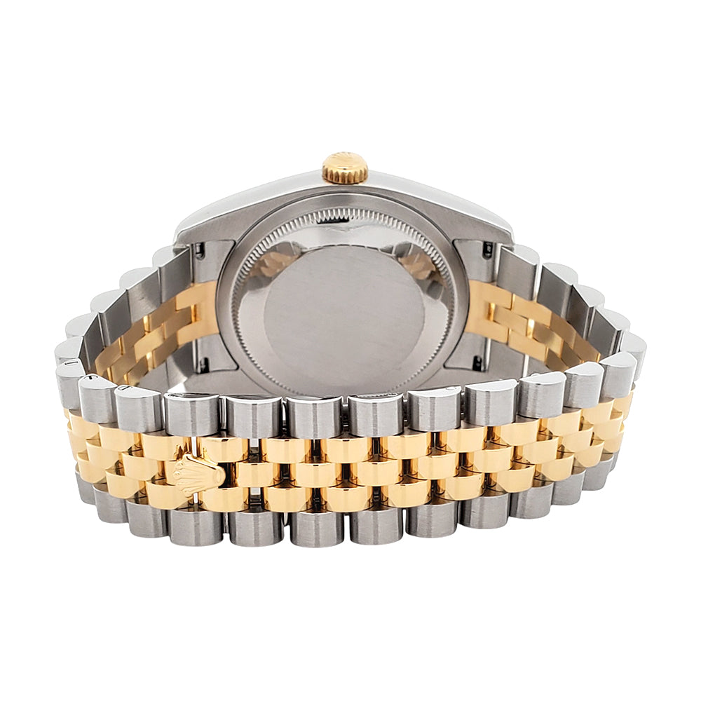 2010 Rolex Datejust Factory Champagne Diamond Dial 2-tone Yellow Gold/Steel Jubilee 36mm Watch 116233