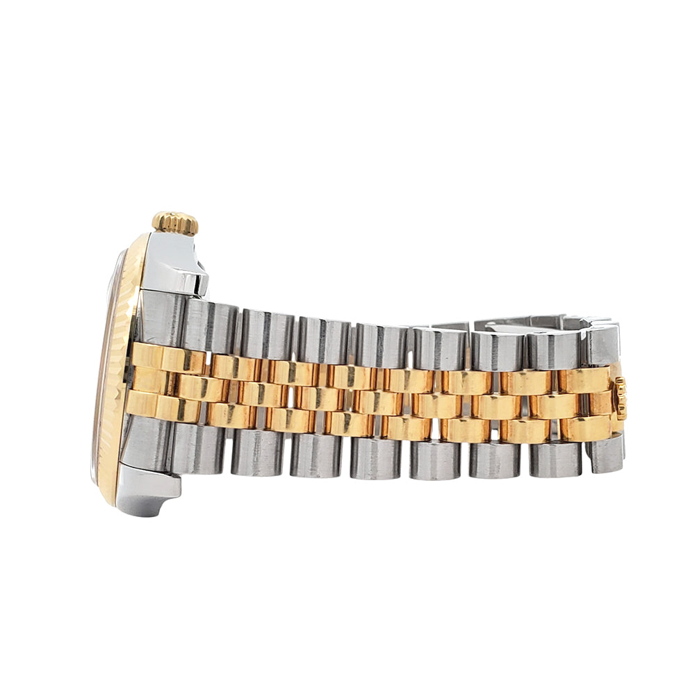 Rolex Datejust 36mm 116233 2-Tone Champagne Roman Dial Jubilee Watch Box/Papers/Tag