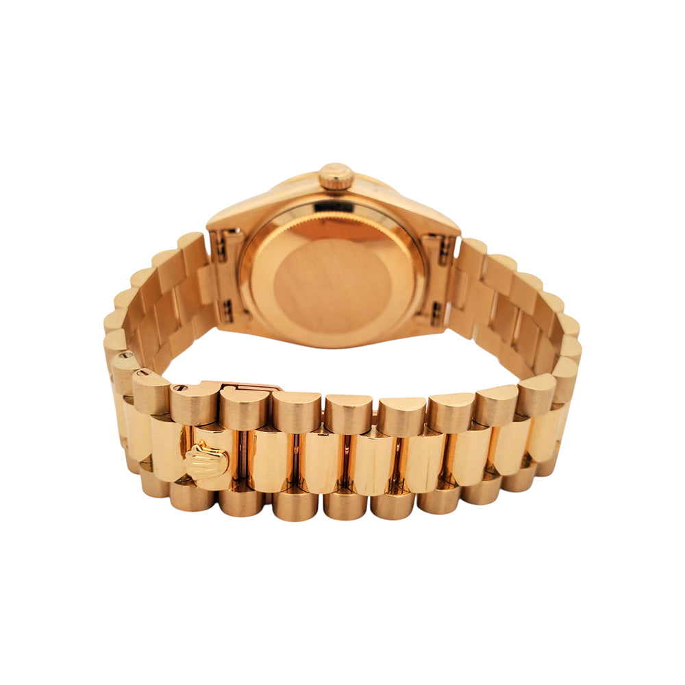 Rolex President Day-Date 36mm Factory Diamond Dial/Custom Bezel Gold Watch 18038