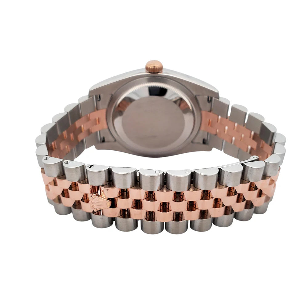 Rolex Datejust 36mm Black Concentric Dial Rose Gold/Steel Jubilee Watch 116231