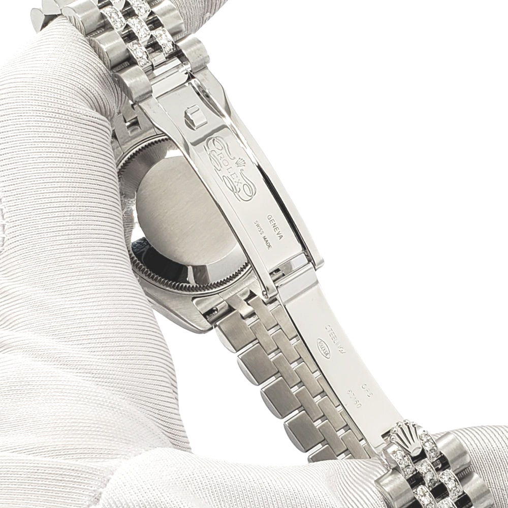 Rolex Datejust 31mm 3ct Diamonds Lugs/Bracelet/Gray Floral Dial Steel