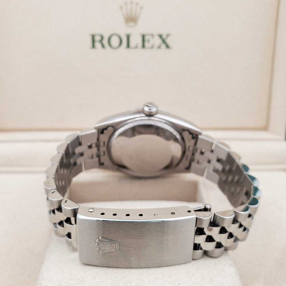 Rolex Datejust 31mm 78240 Silver Tapestry Dial Smooth Bezel Stainless Steel Watch Box Papers