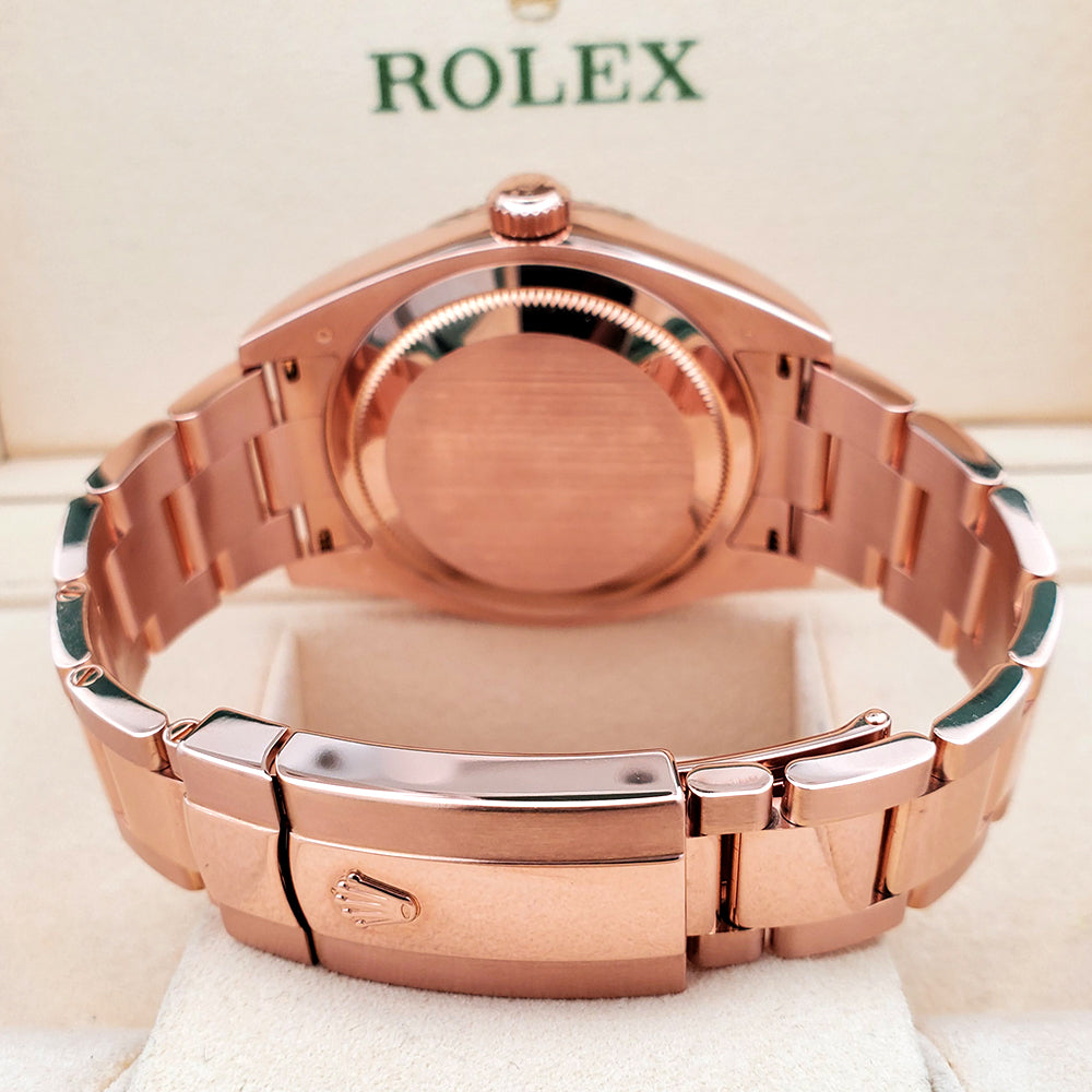 Rolex Sky-Dweller 42mm Sundust Roman Dial Rose Gold Watch 326935 Box Papers