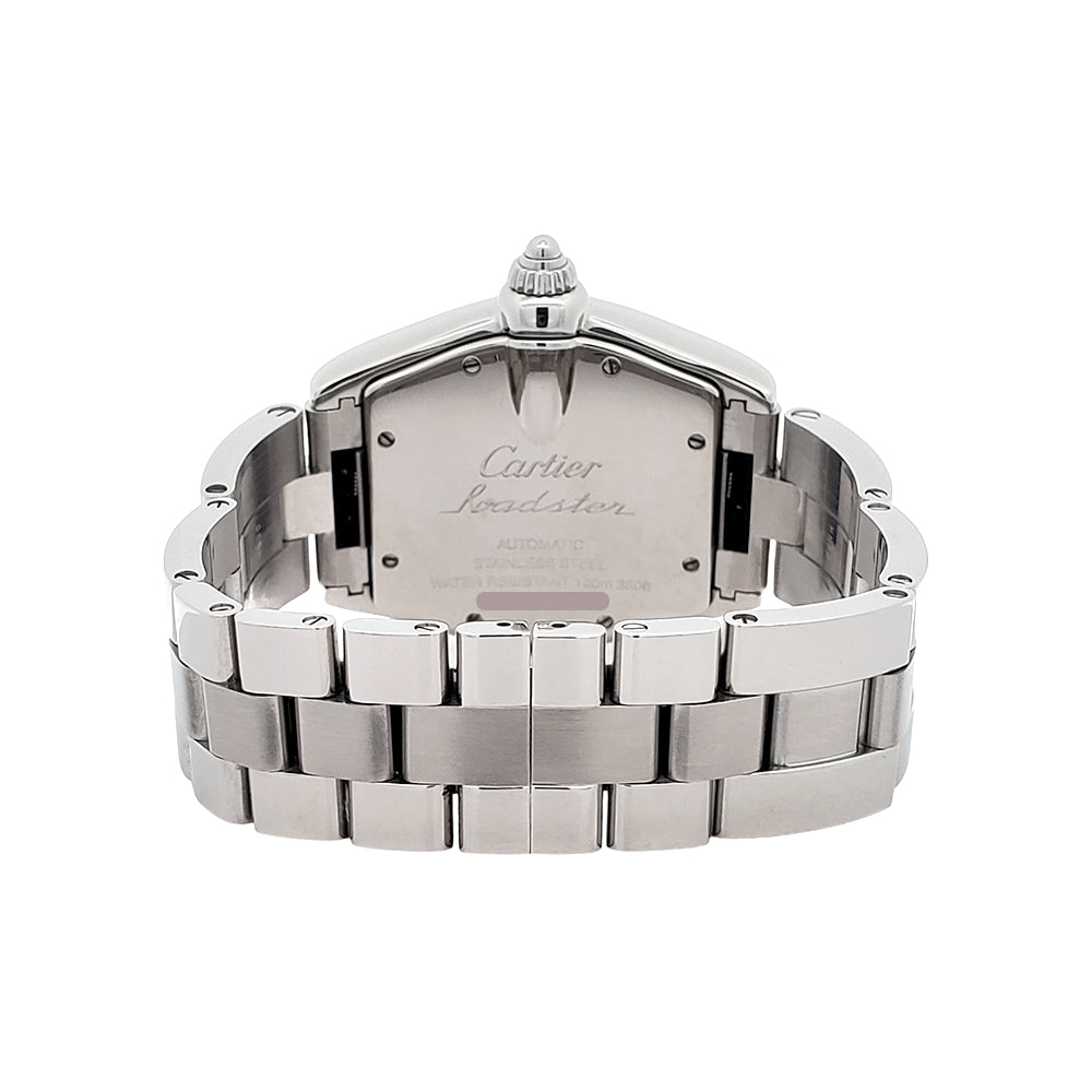 Mint Cartier Roadster 37mm Silver Roman Dial Steel Watch W62025V3 2510
