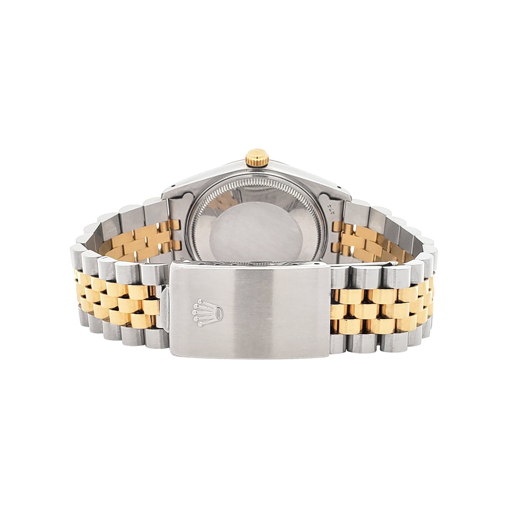 Rolex Date 34mm 15053 Champagne Index 2-tone Yellow Gold/Steel Jubilee Watch