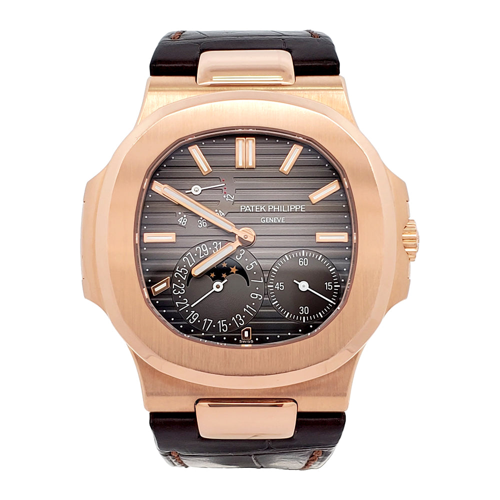 Patek Philippe Nautilus 40mm Rose Gold Watch 5712R-001 Box Papers