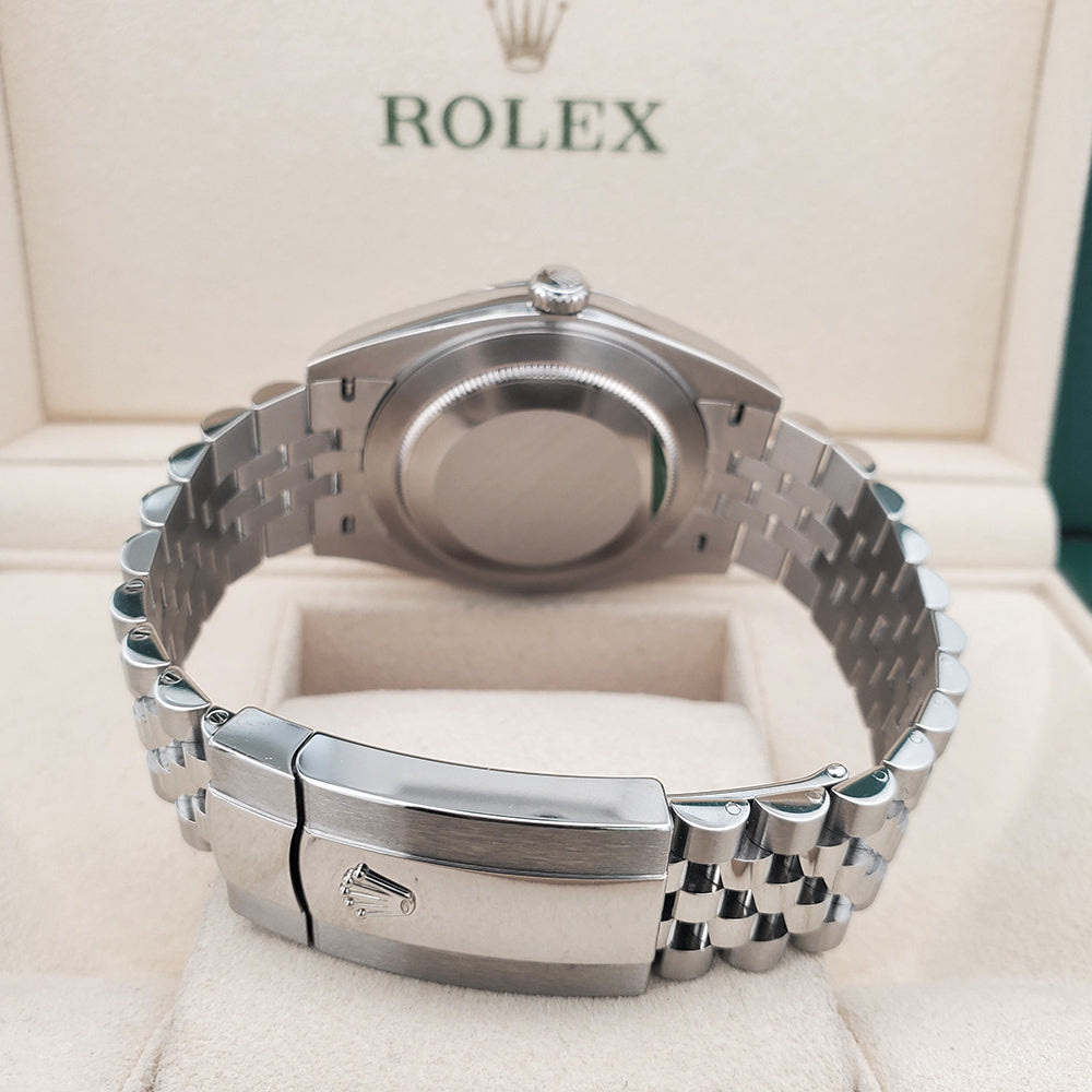 Rolex Datejust 41 126334 Wimbledon Slate Roman Dial Steel Jubilee Watch 2021 Box Papers