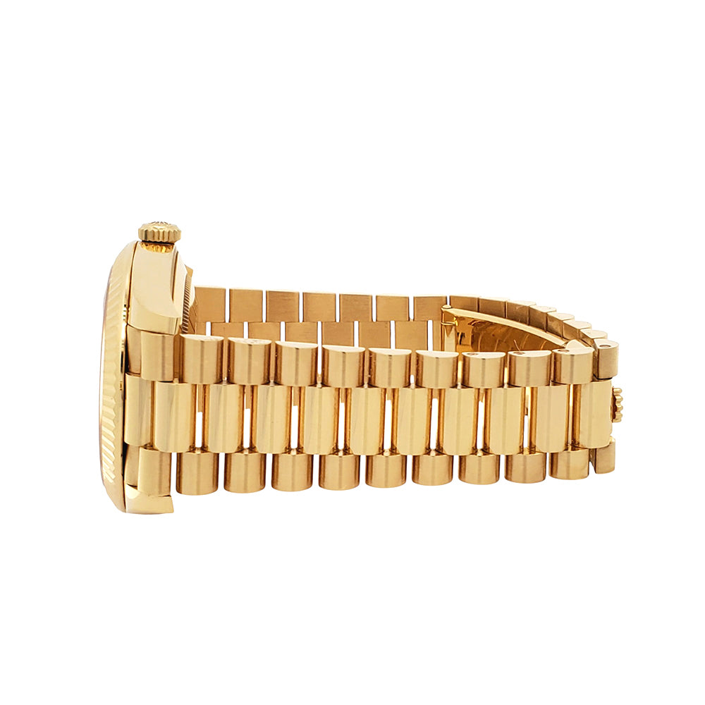 Rolex Day-Date 40 President 228238 Silver Diagonal Motif Yellow Gold W