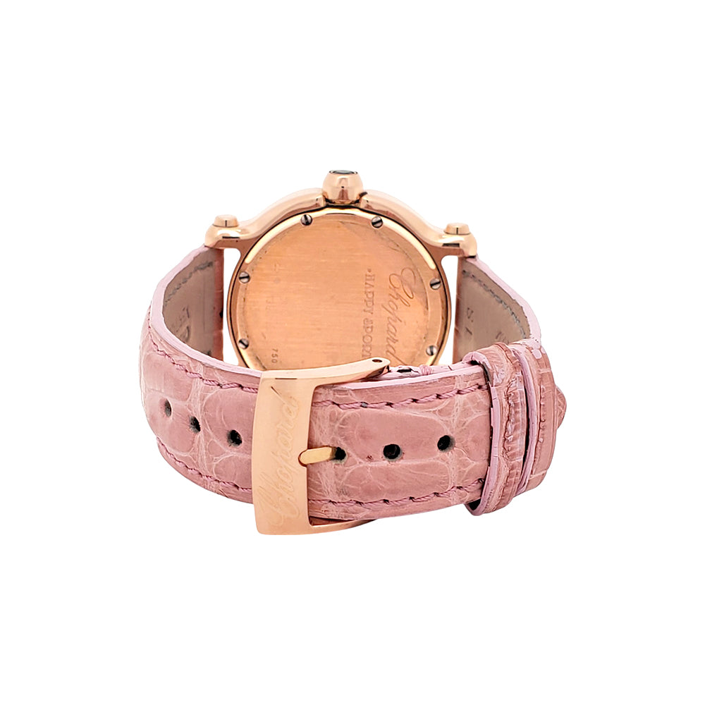 Chopard Happy Sport Pearl Dial 7 Floating Diamond Rose Gold Ladies 36mm Watch 4183