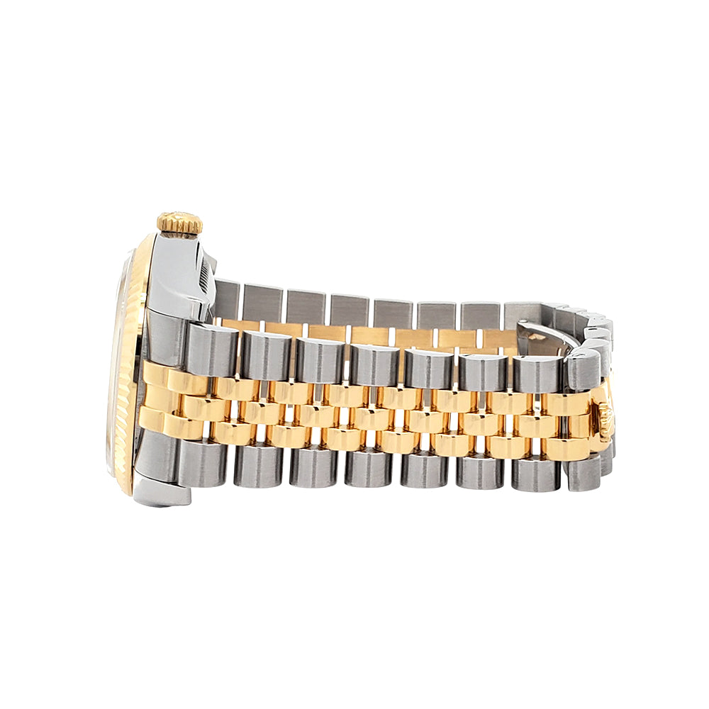 Rolex Datejust 36mm White Roman 2-Tone Yellow Gold/Steeel Jubilee Watch 116233 Box Papers