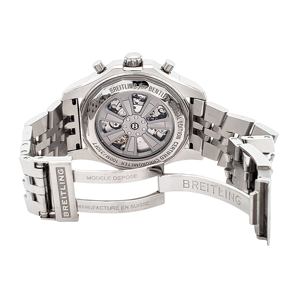 Breitling Bentley GMT B05 Unitime White Dial Mens 49mm Watch AB0521